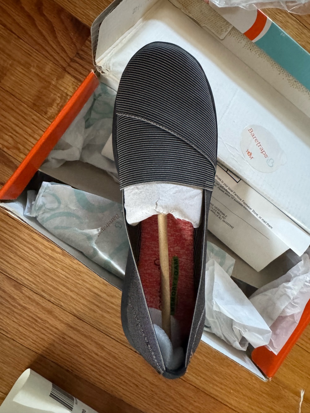 BareTraps Women's Black Striped Slip-On Loafer